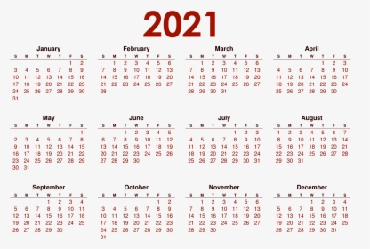 Calendar 2021 Png Images - 2020 All Months Calendar, Transparent Png, Free Download