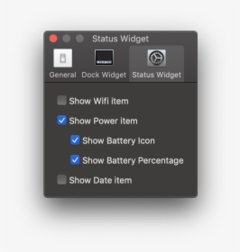 Status Widget Preferences - Macos Dock Widget, HD Png Download, Free Download