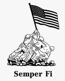 Usmc Drawing Emblem Transparent Png Clipart Free Download - Semper Fi Marine Corps Logo, Png Download, Free Download