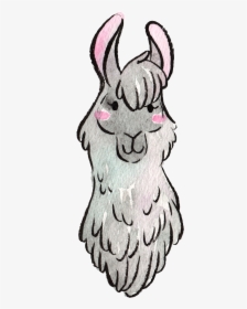 Llama Bust Small File - Cartoon, HD Png Download, Free Download