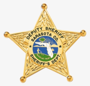 5-point Florida Star Badge With Circular Panel - Palm Beach County Sheriff Logo, HD Png Download, Free Download