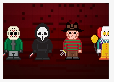 Ghostface Drawing Scary Movie Mask - Pixel Art Villians, HD Png Download, Free Download
