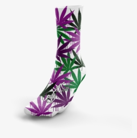 Image Of Leaf Green/purple - Sock, HD Png Download, Free Download