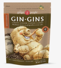 The Ginger People Gin Gins Hot Coffee Chewy Ginger - Ginger People Gin Gins, HD Png Download, Free Download