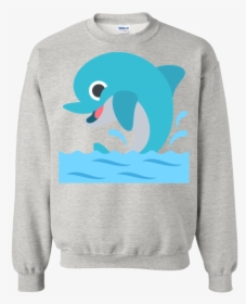 Happy Dolphin Emoji Sweatshirt, HD Png Download, Free Download