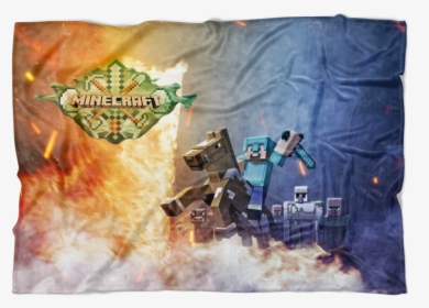 Minecraft Fleece Blanket Steve Diamond Sword Champions - Explosive Weapon, HD Png Download, Free Download