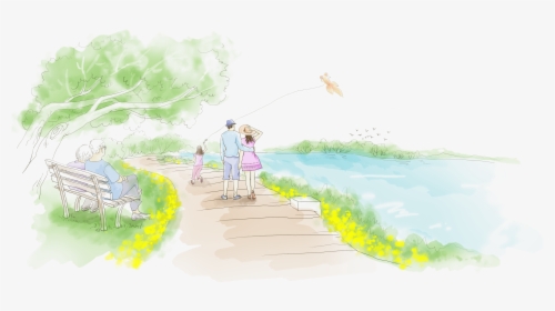 Drawing Family Design - Watercolor Paint, HD Png Download, Free Download