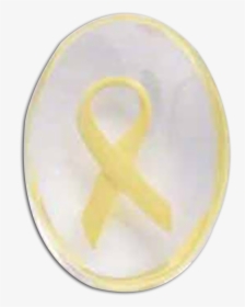 Yellow Awareness Ribbon Smooth Worry Stone - Circle, HD Png Download, Free Download