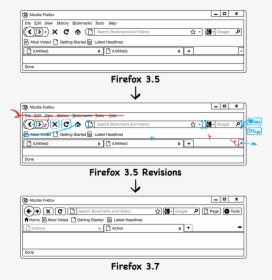 5 To - Mozilla Firefox Interface Evolution, HD Png Download, Free Download