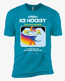 Retro Activision Ice Hockey Premium Short Sleeve T-shirt"  - Ice Hockey Atari 2600 Cover, HD Png Download, Free Download