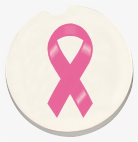 Breast Cancer Ribbon Car Coaster - Emblem, HD Png Download, Free Download