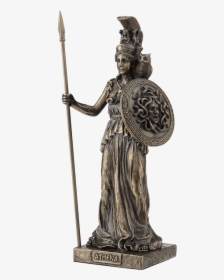 Athena With Gorgon Shield Statue - Athena's Sword And Shield, HD Png Download, Free Download