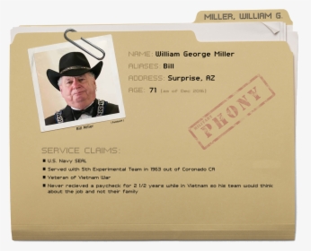 Miller-dossier - Dossier Military Format, HD Png Download, Free Download