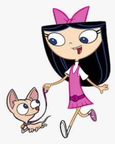 Phineas And Ferb Character Isabella With Dog - Phineas And Ferb Dog, HD Png Download, Free Download