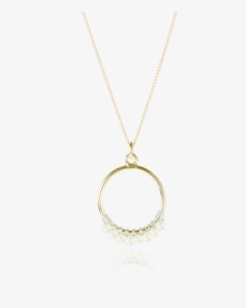 Mini Hoop Pendant With Moonstone - Locket, HD Png Download, Free Download