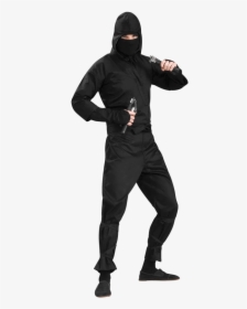 Men"s Ninja Costume - All Black Ninja Costume, HD Png Download, Free Download