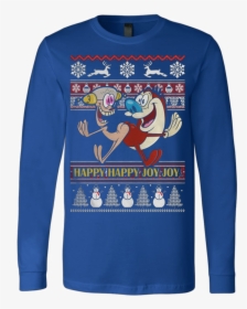 Ugly Christmas Sweatshirt Ren Stimpy - Wonder Woman Christmas Shirt, HD Png Download, Free Download