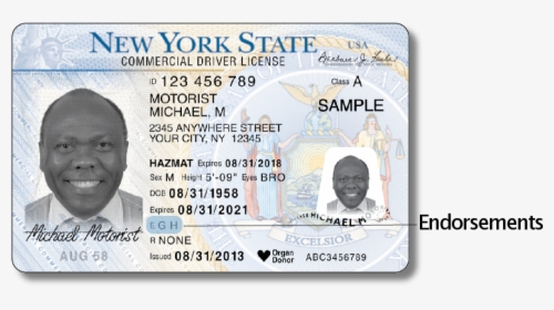 New York Driver's License 2018, HD Png Download, Free Download