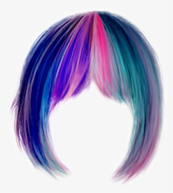 Hair Hairstyle Neon Neonhair Cute Rainbow Freetoedit - Rainbow Hair Png, Transparent Png, Free Download