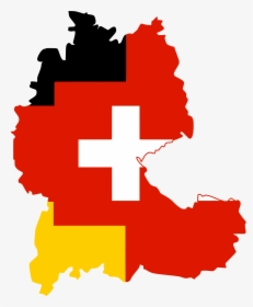 Flag-map Of The German Language - Hydrogen Gas Pipeline Germany, HD Png Download, Free Download
