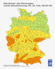 Warning Status For Germany - Deutscher Wetterdienst, HD Png Download, Free Download