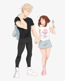 Bakugo And Uraraka Holding Hands, HD Png Download, Free Download