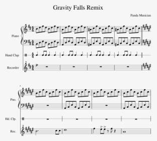 Gravity Falls Remix Sheet Music Composed By Panda Musician - Sheet Music, HD Png Download, Free Download