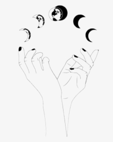 #freetoedit #witchcraft #moon #hands #witch - Hand, HD Png Download, Free Download