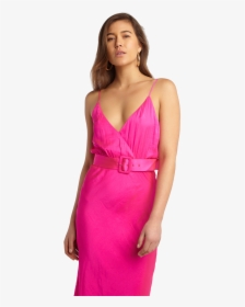 Reagan Midi Dress In Colour Shocking Pink - Photo Shoot, HD Png Download, Free Download