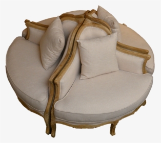 Reagan Circular Sectional Sofa, White And Gold Sectional - Circular Sofa, HD Png Download, Free Download