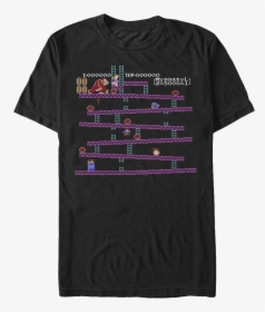 Level One Donkey Kong T-shirt - Nintendo Donkey Kong T Shirt, HD Png Download, Free Download