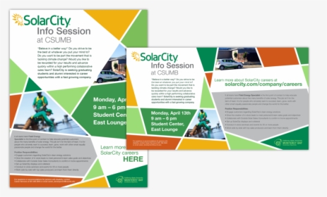 Solar City Info Session Email Newsletter And Digital - Solarcity, HD Png Download, Free Download