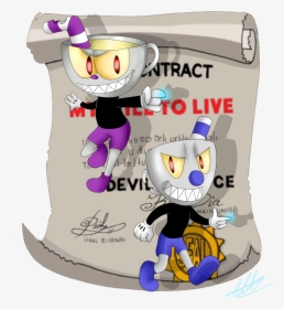 Cuphead And Mugman “bad End” Versions From “cuphead - Devil Soul Contract, HD Png Download, Free Download