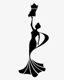 Pageant Silhouette Transparent Background - Silhouette Beauty Queen Png, Png Download, Free Download