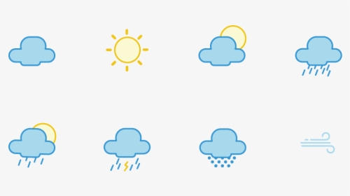 Flat Weather Icons Png, Transparent Png, Free Download
