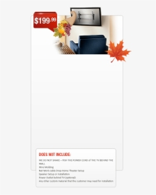 Flat Screen Tv Wall Mounting Installation - Maple Leaf, HD Png Download, Free Download
