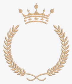 Clip Art Picture Frames Crown Monogram Embroidery Machine - Golden Crown Frame Png, Transparent Png, Free Download