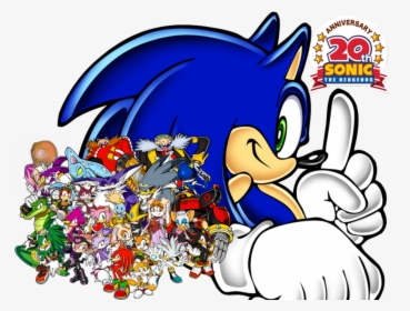 Sonic Characters Wallpaper - Sonic The Hedgehog 20th, HD Png Download, Free Download