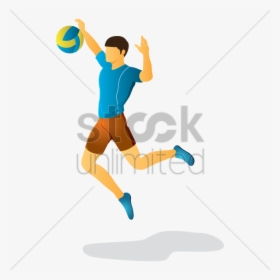 Man Playing Volleyball Clipart Volleyball Clip Art - Triple Jump, HD Png Download, Free Download