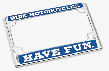 Biltwell Blue Chrome Motorcycle License Plate Frame - Parallel, HD Png Download, Free Download