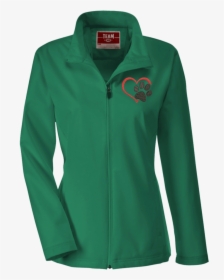 Embroidered Love Heart Paw Print Soft Shell Jacket", HD Png Download, Free Download