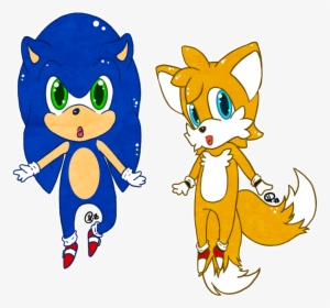 = Chibi Sonic And Tails= - Cartoon, HD Png Download, Free Download