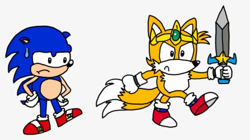 Sonic And Tails In - Cartoon, HD Png Download, Free Download