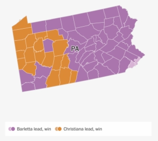 Map Of Pennsylvania 2016 Election, HD Png Download, Free Download