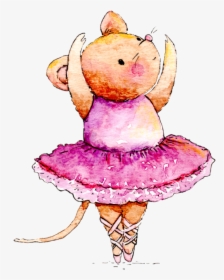 #watercolor #ballerina #ballet #mouse #dancer #pink - Animal Ballet, HD Png Download, Free Download