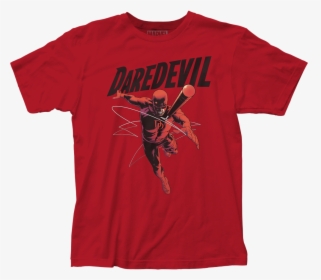 Action Pose Daredevil T-shirt - Active Shirt, HD Png Download, Free Download