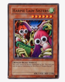Harpie Lady Sisters With Googly Eyes - Yugioh Card Harpie Lady Sisters, HD Png Download, Free Download