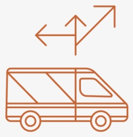 Image Of Truck With Directional Arrows, HD Png Download, Free Download