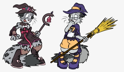 Halloween Witches By Virmir & Bluedragon62 - Cartoon, HD Png Download, Free Download