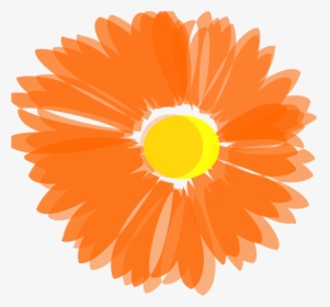 Free Flower Vector - Orange Flower Clipart, HD Png Download, Free Download